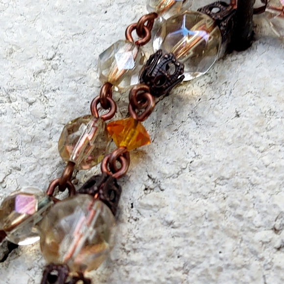 VTG Glass & Crystal Aurora Borealis Necklace - Picture 5 of 8